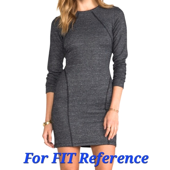 KAIN Boucle Terry Churchill Sweatshirt Mini Dress Gray Long Sleeves Women Medium - Picture 13 of 13